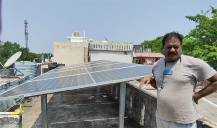 प्रधानमंत्री सूर्यघर मुफ्त बिजली योजना से श्रीनिवास वर्मा को मिली बड़ी राहत