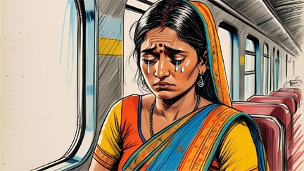 सिर के नीचे से गहने भरा बैग चोरी