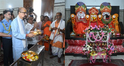 राज्यपाल रमेन डेका ने किए महाप्रभु श्री जगन्नाथ भगवान के दर्शन