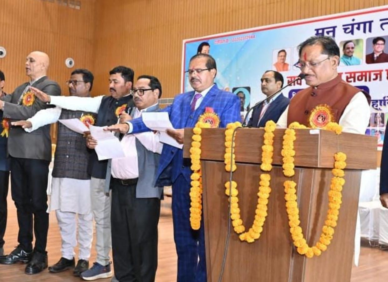 शिक्षा ही सामाजिक विकास का मूलमंत्र : मुख्यमंत्री श्री विष्णु देव साय, मुख्यमंत्री श्री साय सर्व रविदास समाज के शपथ ग्रहण समारोह में शामिल