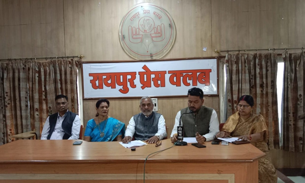 छत्तीसगढ़ प्रदेश साहू संघ के प्रदेश अध्यक्ष डॉ, नरेंद्र साहू की आज रायपुर प्रेस क्लब में प्रेस वार्ता दिनांक 05,01,2026