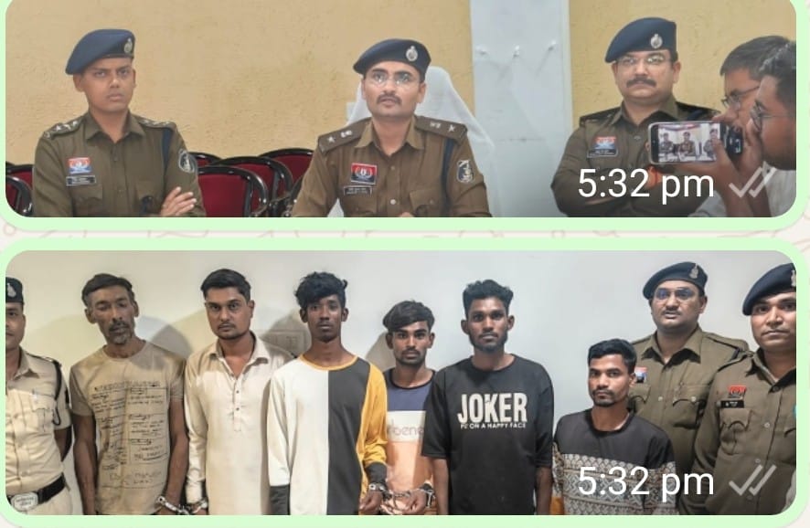 अपहरण कर बंधक बनाकर वसूली की साजिश नाकाम, 06 आरोपी गिरफ्तार,, पुलिस की त्वरित एवं रणनीतिक कार्रवाई से दो बंधकों को सकुशल मुक्त कराया गया।