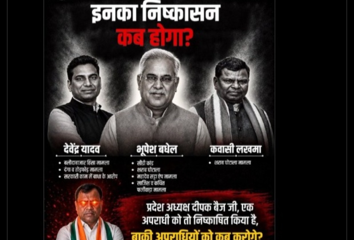 छोटे नेताओं की बलि देकर बड़े चेहरों के अपराधों पर पर्दा डाल रही कांग्रेस : भाजपा