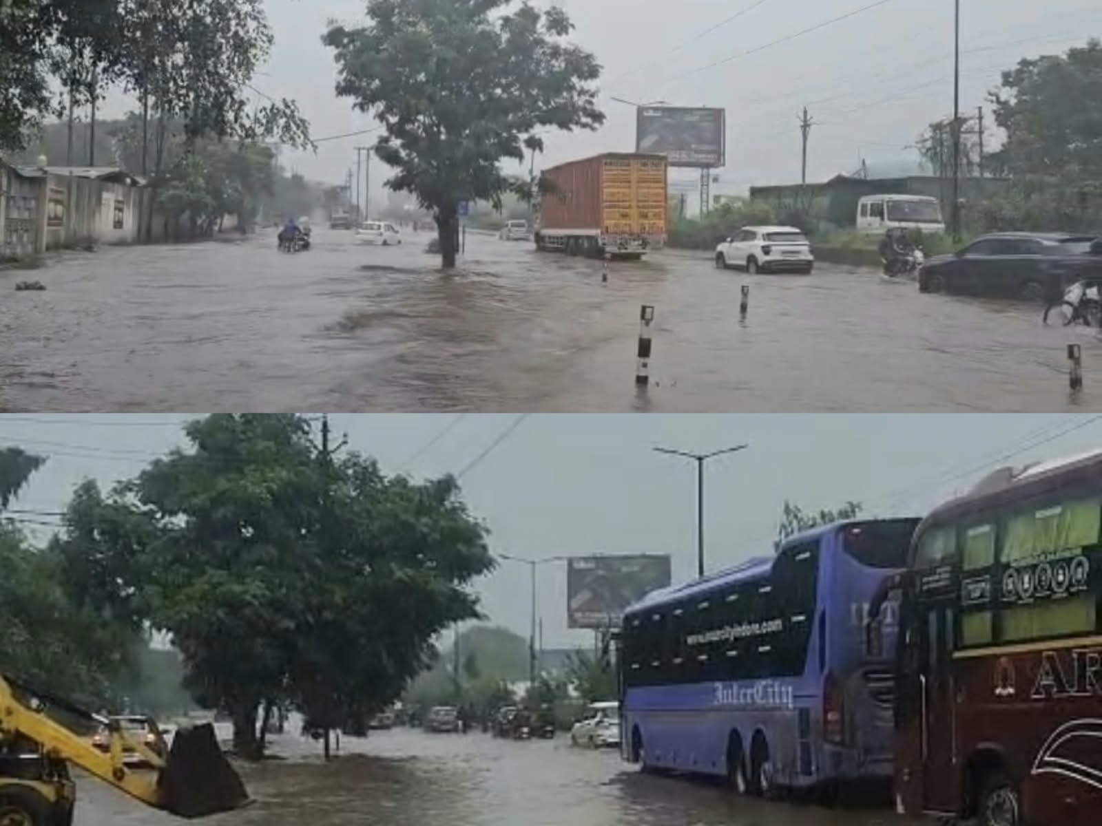 चंदनडीह में जलभराव से रायपुर-दुर्ग हाईवे पर यातायात प्रभावित, दुर्ग पुलिस ने जारी की ट्रैफिक एडवाइजरी