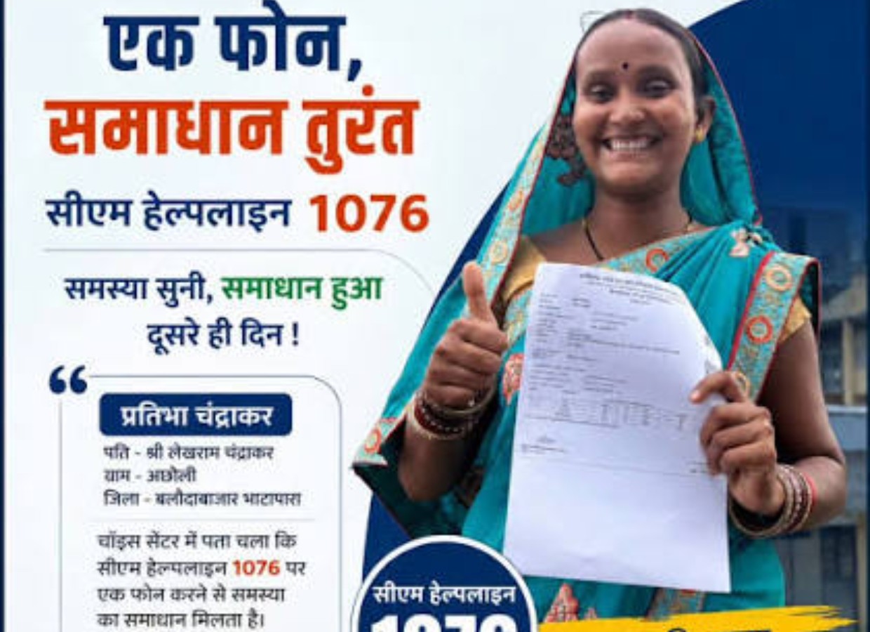 सीएम हेल्पलाइन 1076 से शिकायतों का त्वरित निराकरण, अब तक 85.85 प्रतिशत मामलों का समाधान, 2.45 लाख से अधिक शिकायतें दर्ज, 2.10 लाख का निराकरण; 49 विभागों के करीब 8 हजार अधिकारी जुड़े